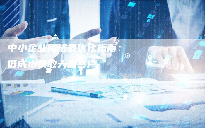 中小企业网络最优化指南：低成本获取大量客户