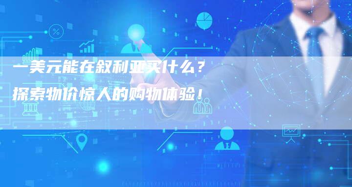 一美元能在叙利亚买什么？探索物价惊人的购物体验！