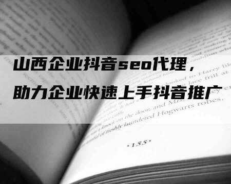 山西企业抖音seo代理，助力企业快速上手抖音推广