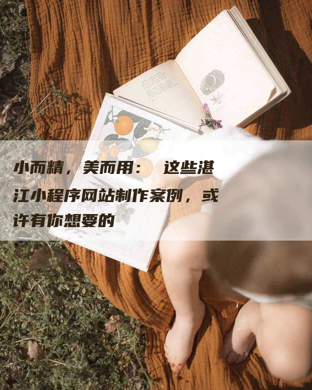 小而精，美而用： 这些湛江小程序网站制作案例，或许有你想要的